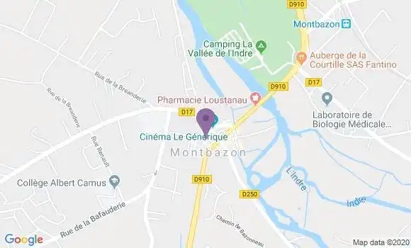 Localisation Montbazon - 37250