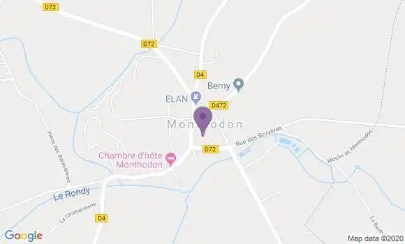 Localisation Monthodon Bp - 37110