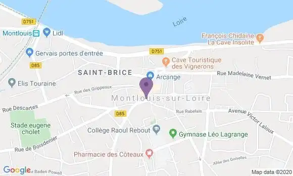 Localisation Montlouis sur Loire - 37270