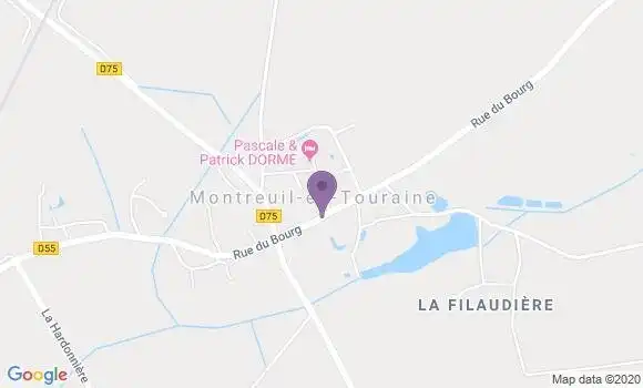 Localisation Montreuil En Touraine Ap - 37530