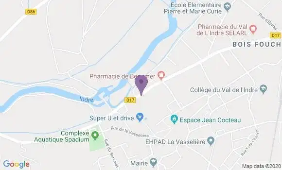 Localisation Monts - 37260