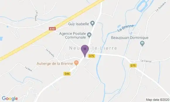 Localisation Neuille le Lierre Ap - 37380