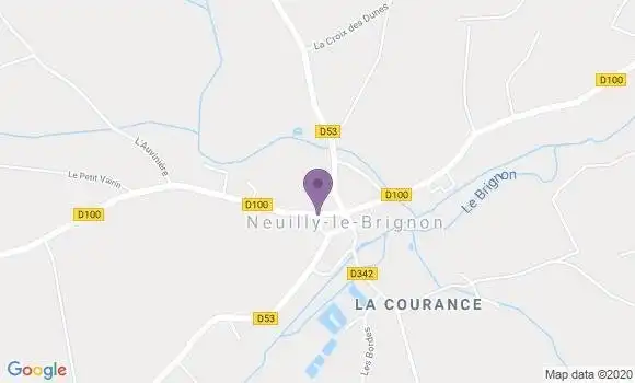 Localisation Neuilly le Brignon Ap - 37160