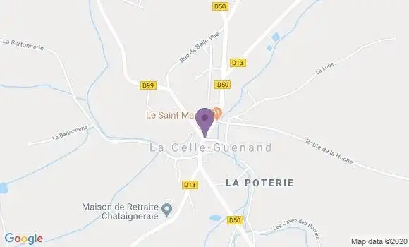 Localisation La Celle Guenand Bp - 37350
