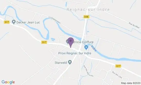 Localisation Reignac sur Indre Bp - 37310