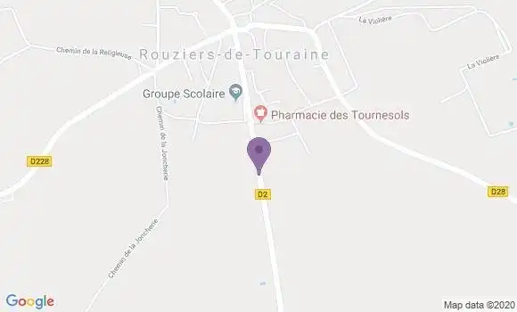 Localisation Rouziers de Touraine Bp - 37360