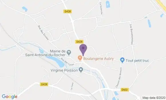 Localisation Saint Antoine du Rocher Ap - 37360