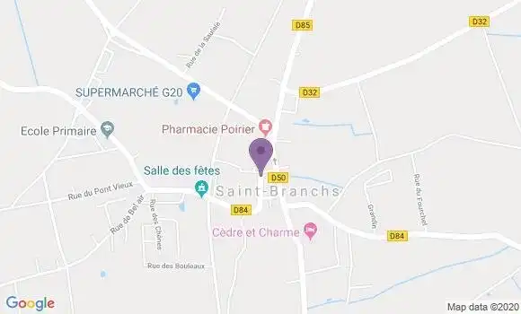 Localisation Saint Branchs - 37320