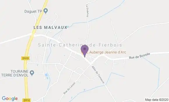 Localisation Sainte Catherine de Fierbois Ap - 37800
