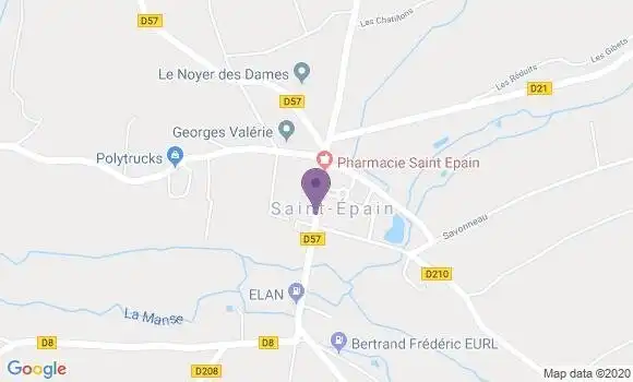 Localisation Saint Epain Bp - 37800
