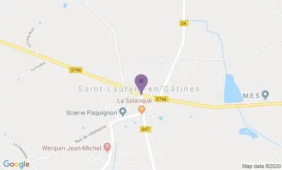 Localisation Saint Laurent En Gatines Bp - 37380
