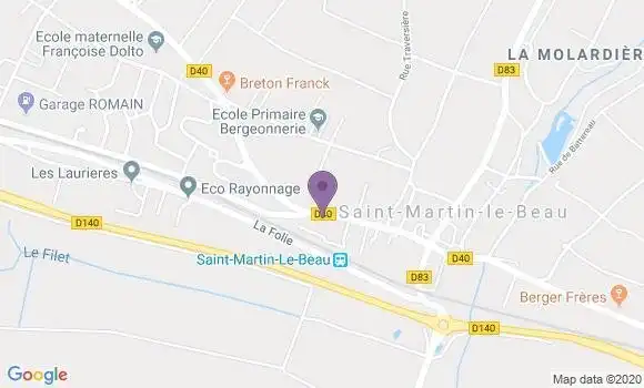 Localisation Saint Martin le Beau Bp - 37270