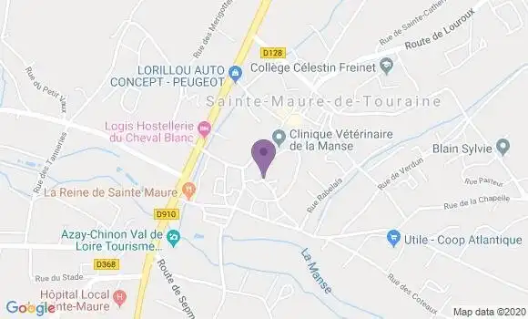 Localisation Sainte Maure de Touraine - 37800