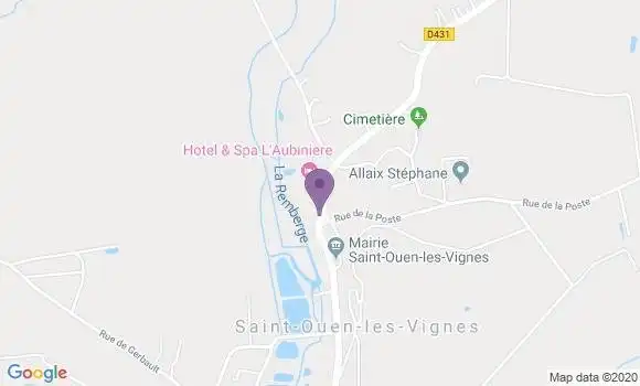 Localisation Saint Ouen les Vignes Ap - 37530