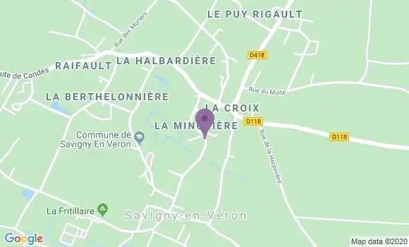 Localisation Savigny En Veron Bp - 37420