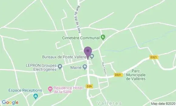 Localisation Valleres Ap - 37190