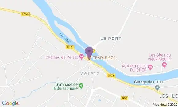 Localisation Veretz - 37270