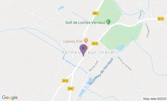 Localisation Verneuil sur Indre Ap - 37600