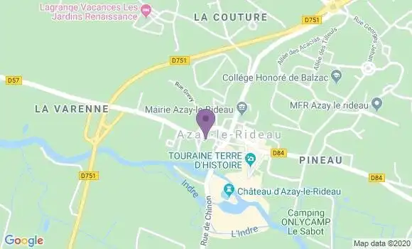 Localisation Villaines les Rochers Bp - 37190