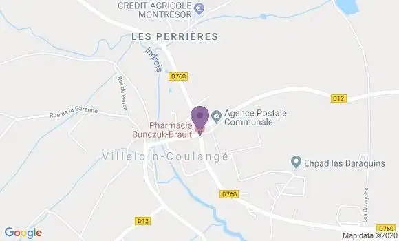 Localisation Villeloin Coulange Ap - 37460