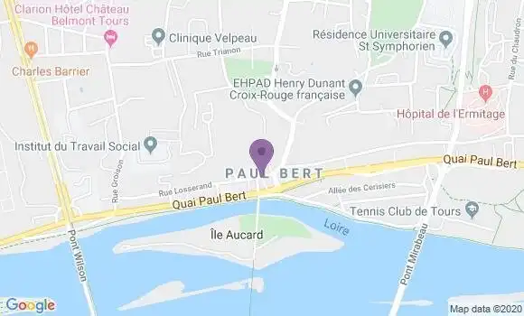 Localisation Tours Paul Bert Bp - 37100