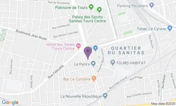 Localisation Tours Grammont - 37000