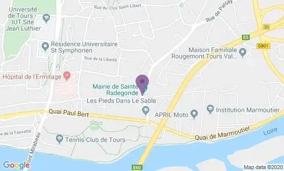 Localisation Tours Sainte Radegonde Bp - 37100