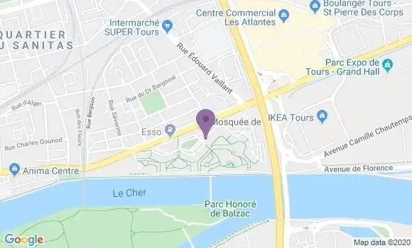Localisation Tours Rochepinard Bp - 37000