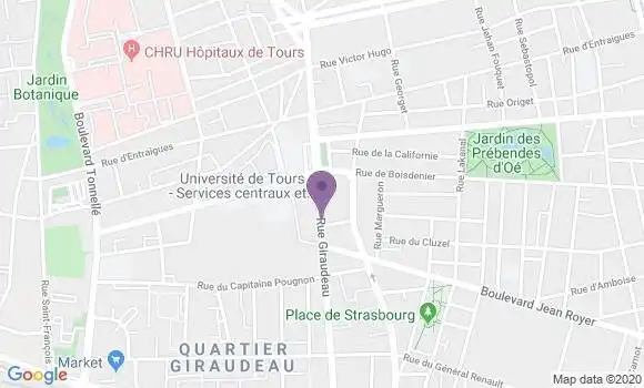 Localisation Tours Rabelais - 37000
