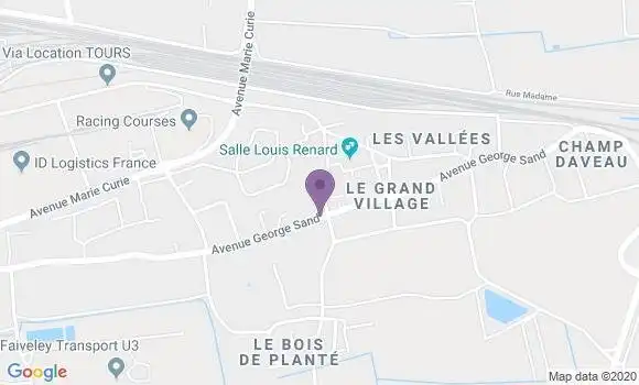 Localisation La Ville Aux Dames Gd Village Bp - 37700