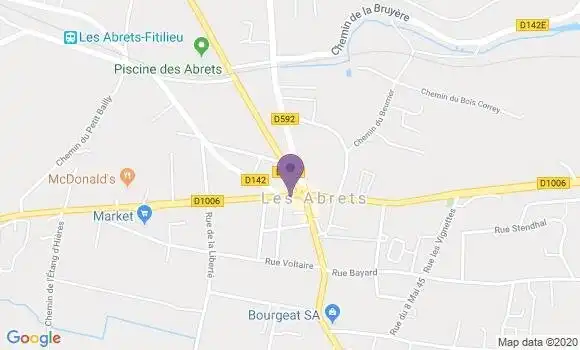 Localisation Les Abrets - 38490