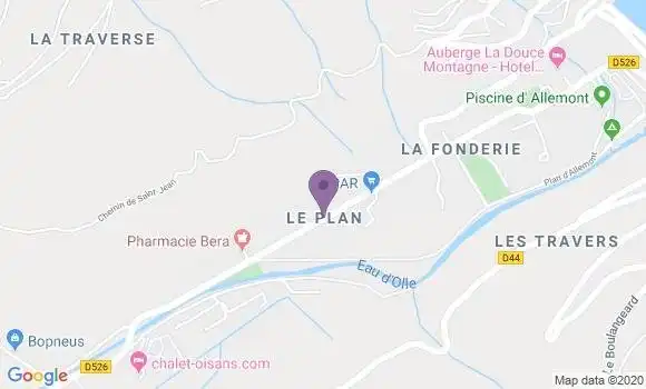 Localisation Allemont Bp - 38114