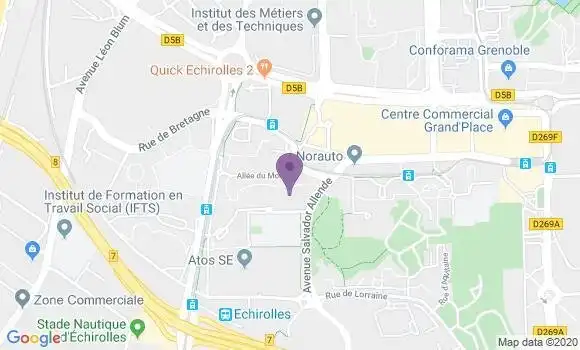Localisation Echirolles Villeneuve Bp - 38130