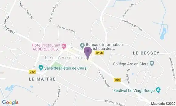 Localisation Les Avenieres - 38630