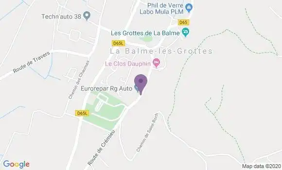 Localisation La Balme les Grottes Ap - 38390