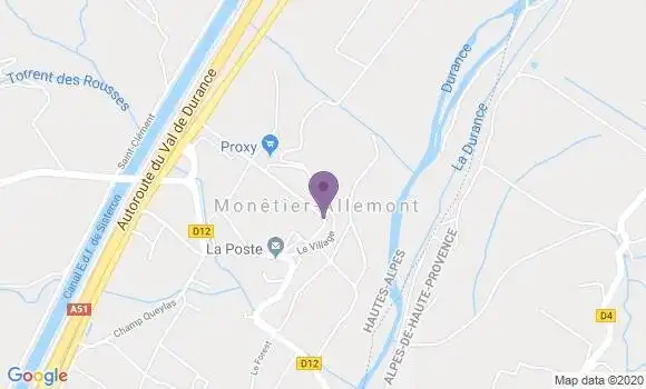 Localisation Monetier Allemont Ap - 05110