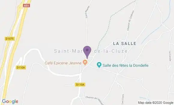 Localisation Saint Martin la Cluze Ap - 38650