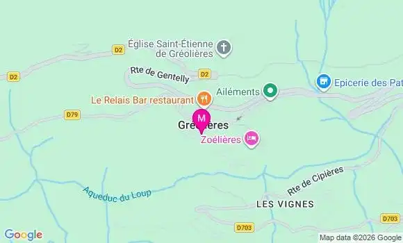 Localisation Greolieres - 06620