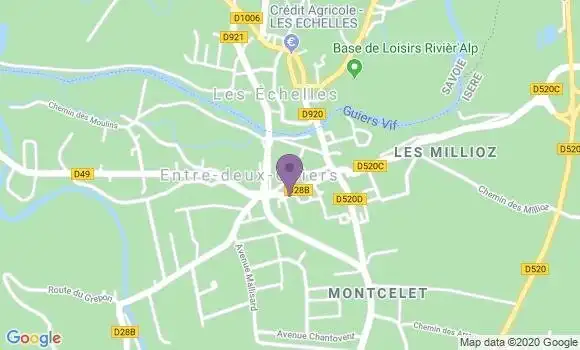 Localisation Entre Deux Guiers Bp - 38380