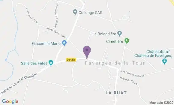 Localisation Faverges de la Tour Ap - 38110