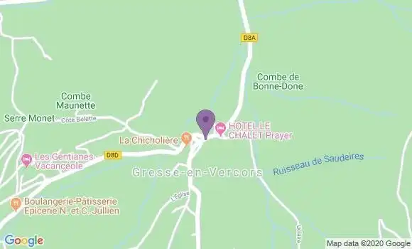 Localisation Gresse En Vercors Bp - 38650