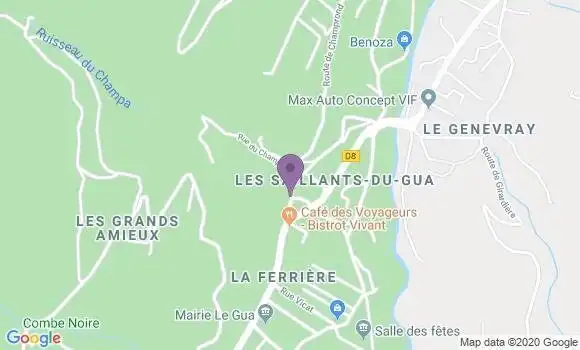 Localisation Le Gua les Saillants Ap - 38450