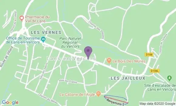 Localisation Lans En Vercors Bp - 38250