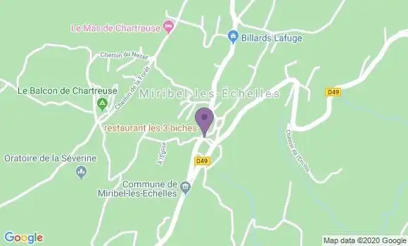 Localisation Miribel les Echelles Bp - 38380