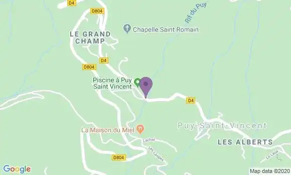 Localisation Puy Saint Vincent Ap - 05290