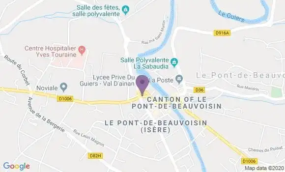 Localisation Le Pont de Beauvoisin - 38480