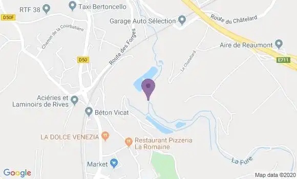 Localisation Rives sur Fure - 38140