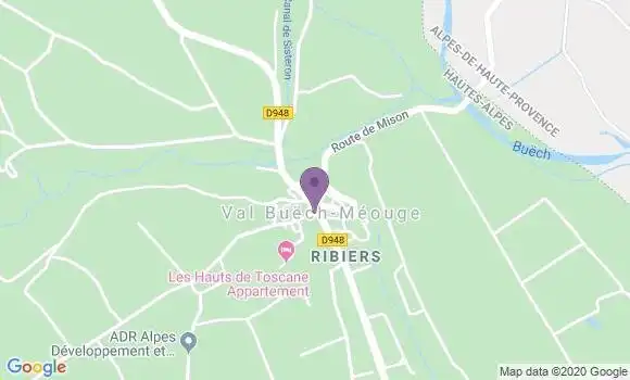 Localisation Ribiers - 05300