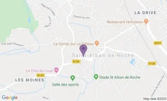 Localisation Saint Alban de Roche Bp - 38080