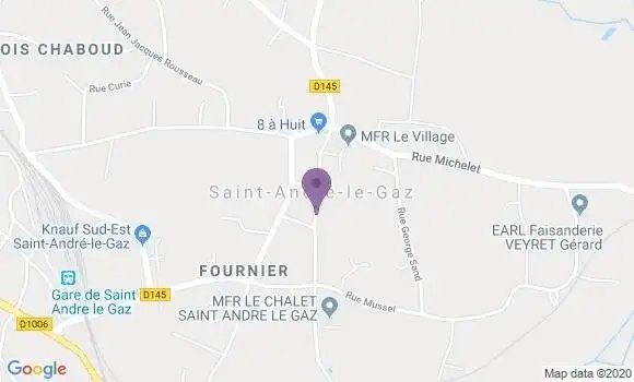 Localisation Saint Andre le Gaz Bp - 38490